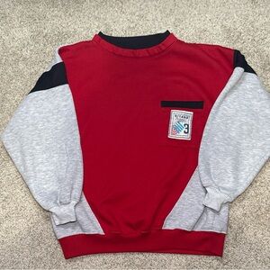 Gitano Techna Sport 3 Sweatshirt Sweater Mens M Pocket Colorblock Soft Vintage